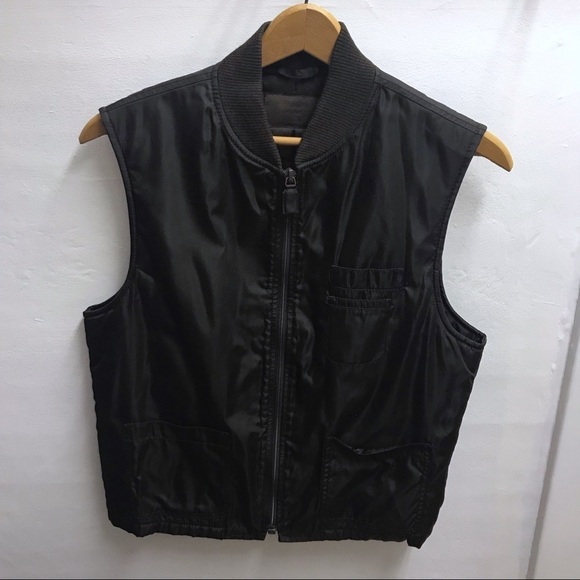 Prada Men’s Adjustable Nylon Aviator Vest- Size Small - Picture 1 of 8